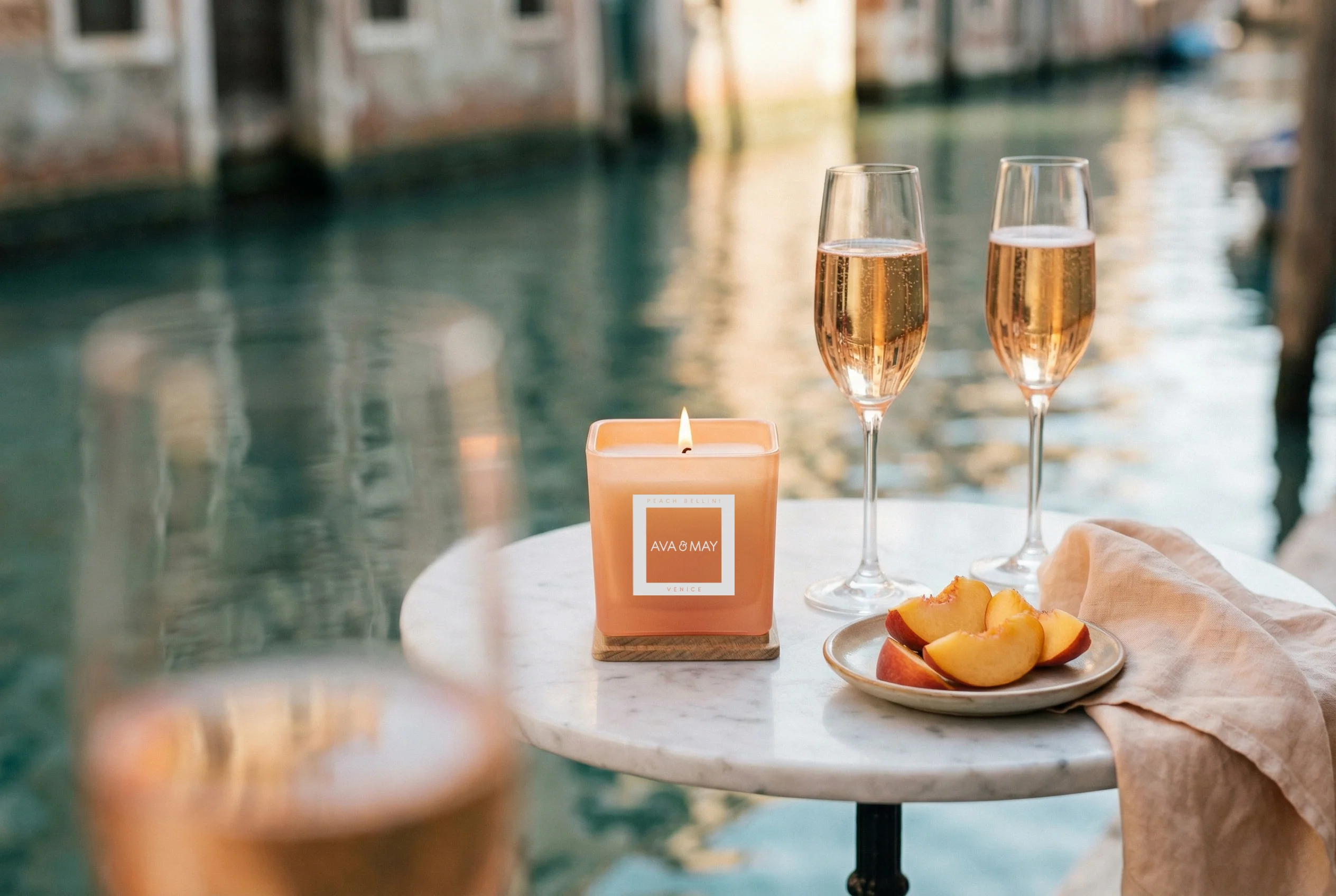 Peach Bellini Duftkerze - Image 3