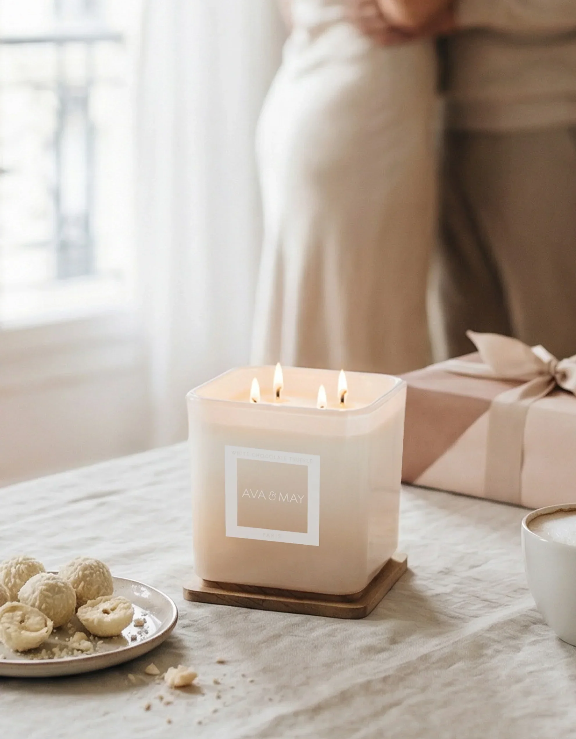 White Chocolate Truffle Große Duftkerze - Image 3