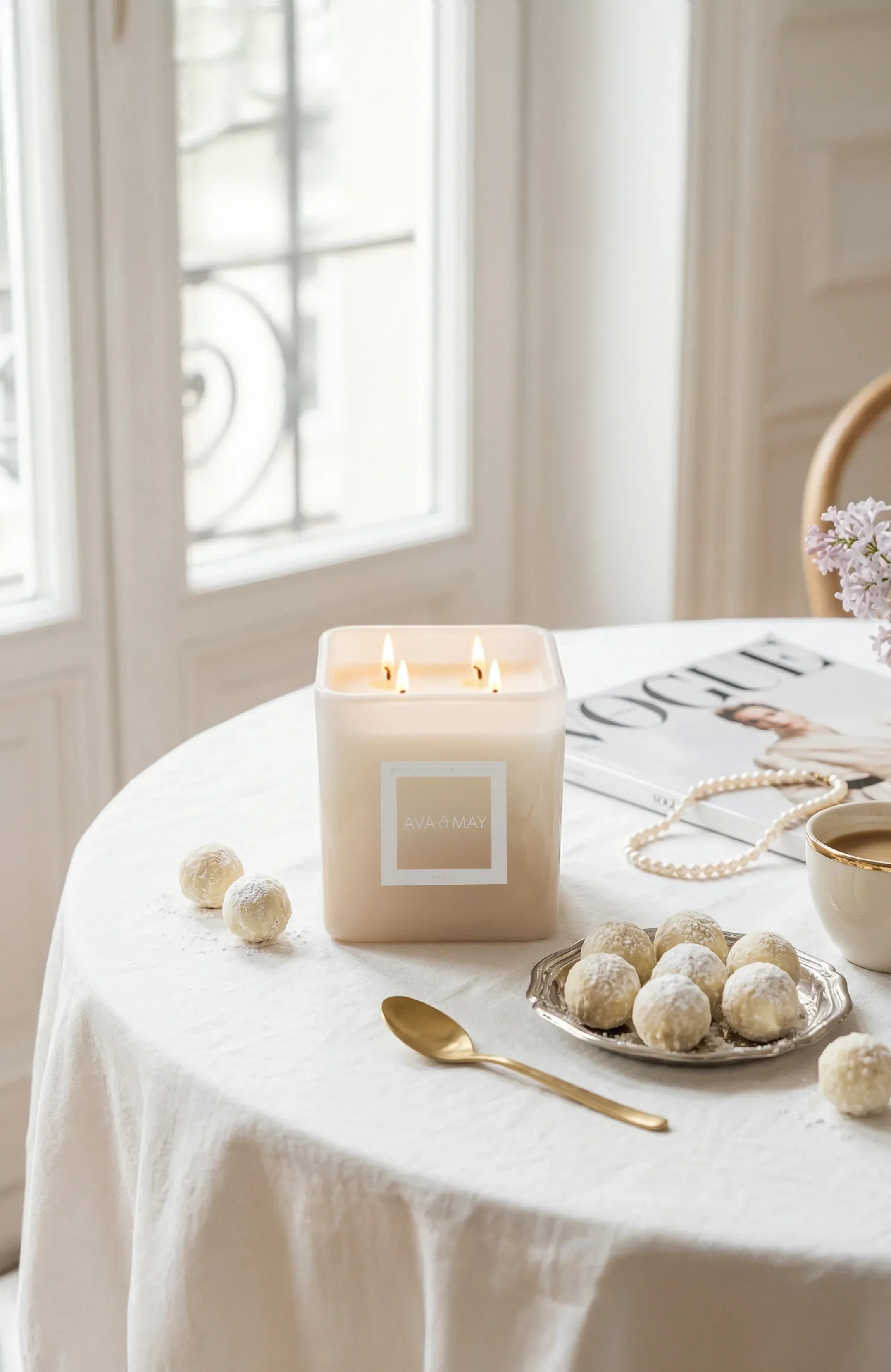 White Chocolate Truffle Große Duftkerze - Image 4